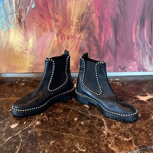 Alexander Wang Black Studded Ankle Boots